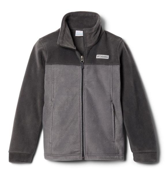 Columbia Steens Mountain II Fleece Jacket Grey Black For Boys NZ26798 New Zealand